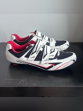 Venzo Cycling Shoes‎ Mens Size 12 Road Bike Shoes 3 Strap White Black EU 47
